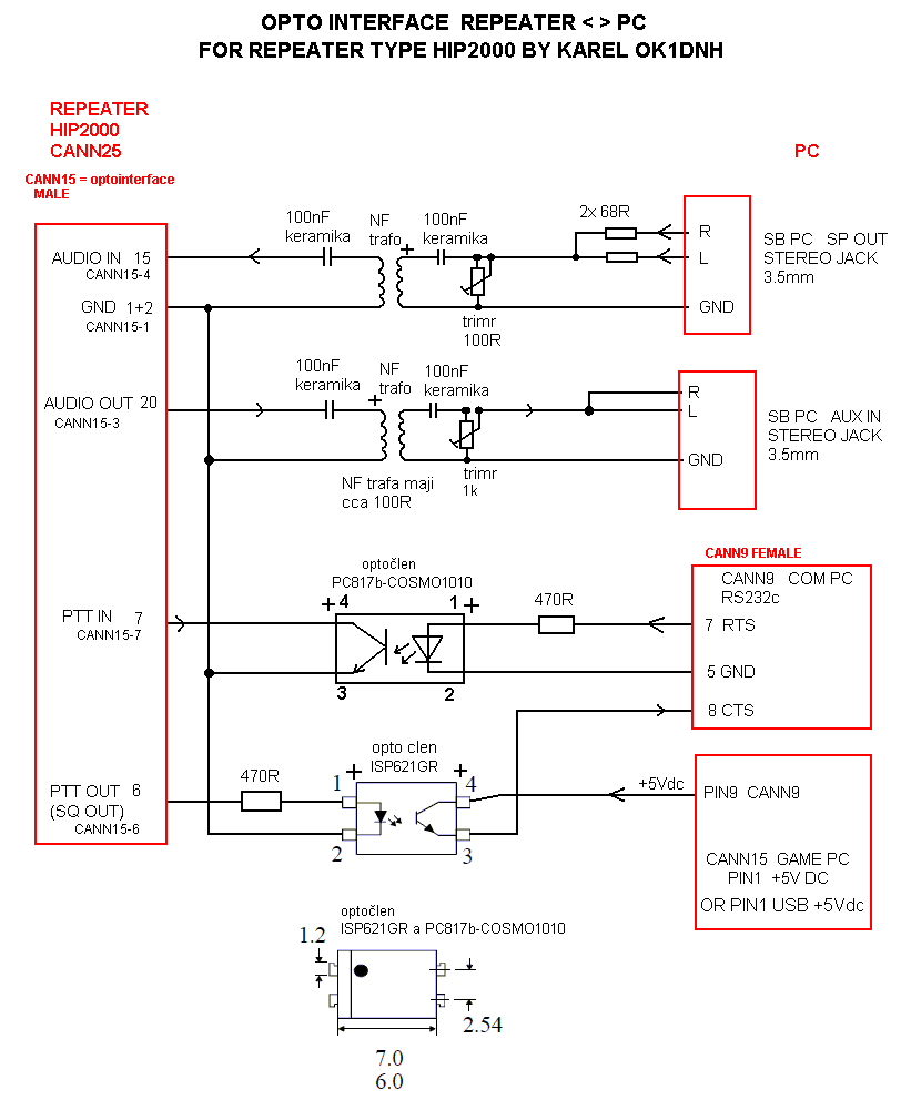 Puvodni schema opto interface OK1MJO